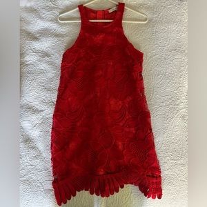 Lovers & Friends red lace cocktail dress size small